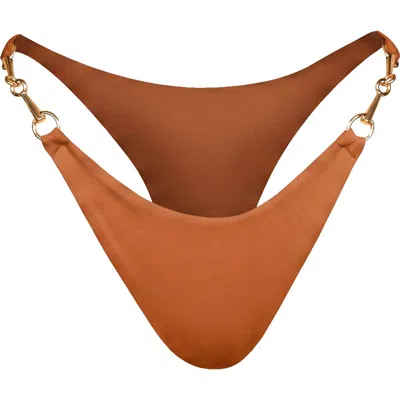 Brunna.co The Segara High-cut Recycled Bikini Bottom In Brown