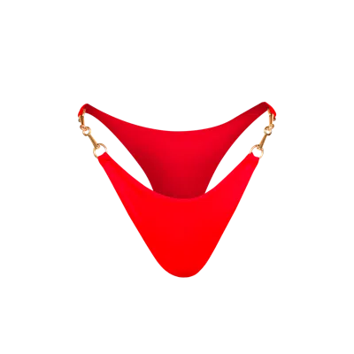 Brunna.co The Segara High-cut Recycled Bikini Bottom In Red