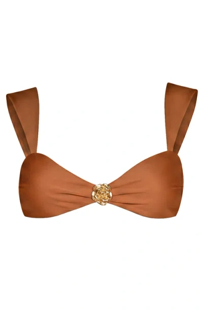 Brunna.co The Segara High-cut Recycled Bikini Top In Multi