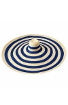 Brunna.co The Solana Oversized Striped Straw Hat In Multi