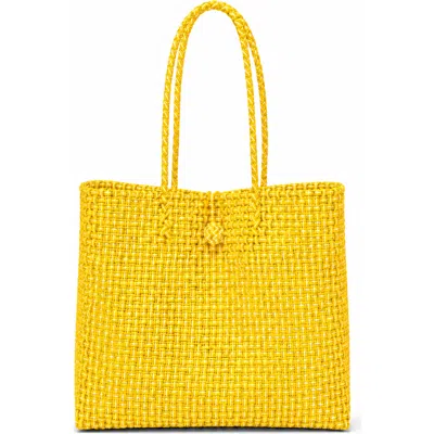Brunna.co The Toko Recycled Woven Tote Bag In Yellow