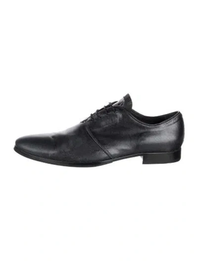 Pre-owned Bruno Bordese Leather Dress Loafers In Black