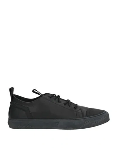 Bruno Bordese Man Sneakers Black Size 10 Leather, Rubber