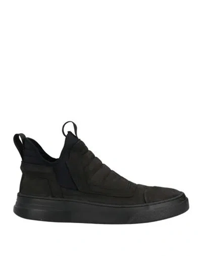 Bruno Bordese Man Sneakers Black Size 9 Soft Leather, Textile Fibers