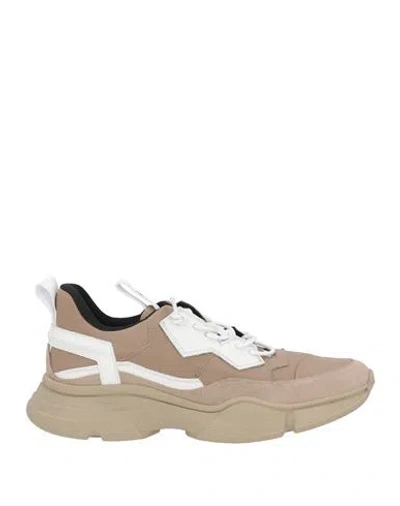 Bruno Bordese Man Sneakers Sand Size 10 Leather In Beige