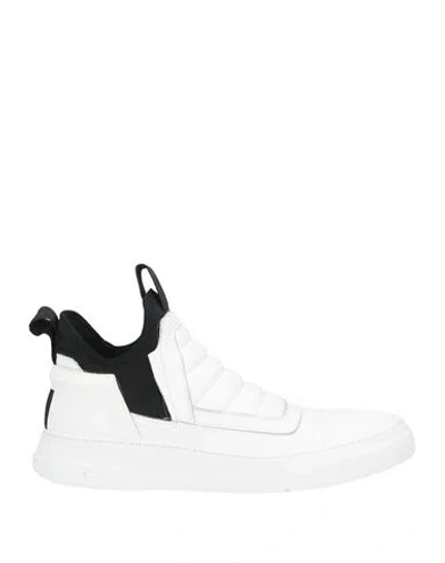 Bruno Bordese Man Sneakers White Size 10 Leather, Textile Fibers
