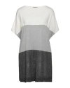 Bruno Carlo Woman Sweater Charcoal Size M/l Cotton In Grey