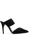 Bruno Frisoni 105mm Draped-design Stiletto Mules In Animal Print