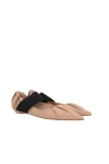 Bruno Frisoni Pointed-toe Leather Ballerina Shoes In Beige