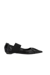 Bruno Frisoni Pointed-toe Leather Ballerina Shoes In Black