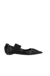 Bruno Frisoni Pointed-toe Leather Ballerina Shoes In Black