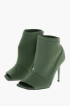 Bruno Frisoni Lycra Sock Booties With Open Toe Design 10cm In Green