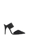 Bruno Frisoni 105mm Draped-design Stiletto Mules In Black