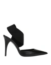 Bruno Frisoni Woman Pumps Black Size 10 Textile Fibers, Leather In Black