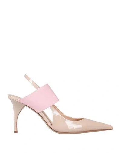 Bruno Frisoni Woman Pumps Blush Size 6 Leather In Neutral