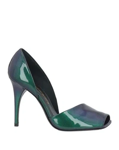 Bruno Frisoni Woman Pumps Green Size 8 Leather