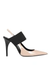 Bruno Frisoni Woman Pumps Khaki Size 8 Leather, Textile Fibers In Beige