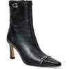 Bruno Magli Addison Belt Detail Bootie In Black