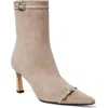 Bruno Magli Addison Belt Detail Bootie In Brown