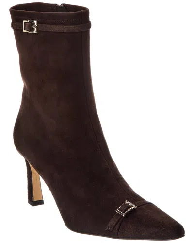 Bruno Magli Addison Suede Bootie In Brown