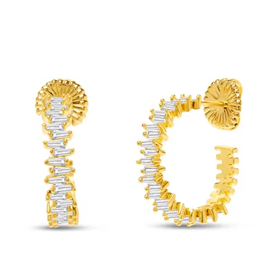 Bruno Magli Adelina Gold Earrings, Diamante
