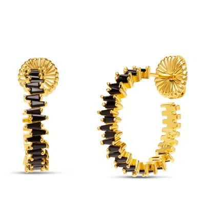 Bruno Magli Adelina Gold Earrings, Nera In Black