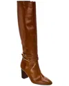 Bruno Magli Adriana Leather Knee-high Boot In Brown