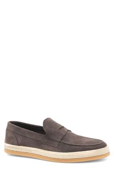 Bruno Magli Alfama Espadrille Penny Loafer In Brown Suede