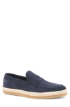 Bruno Magli Alfama Espadrille Penny Loafer In Navy Suede