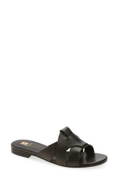 Bruno Magli Andria Woven Slide Sandal In Black