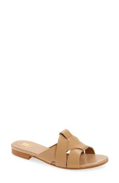 Bruno Magli Andria Woven Slide Sandal In Brown