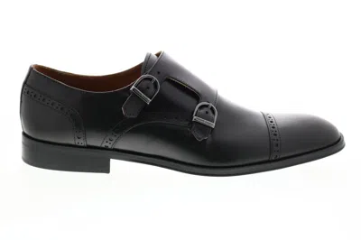 Pre-owned Bruno Magli Anzio Anzio Mens Black Oxfords & Lace Ups Monk Strap Shoes