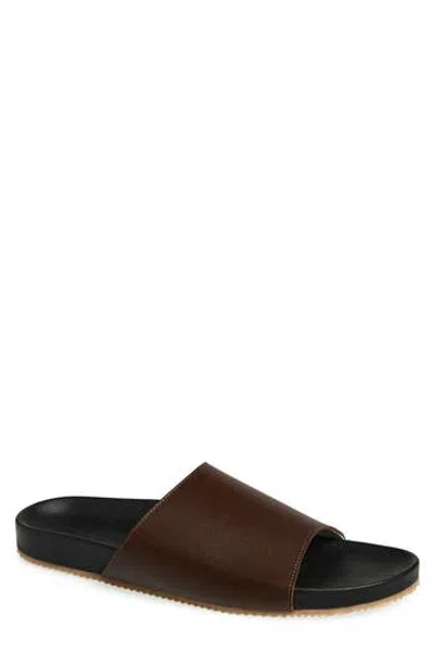 Bruno Magli Arthur Slide Sandal In Brown