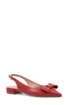 Bruno Magli Bella Pointed Toe Slingback Flat In Red