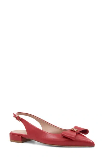 Bruno Magli Bella Pointed Toe Slingback Flat In Red