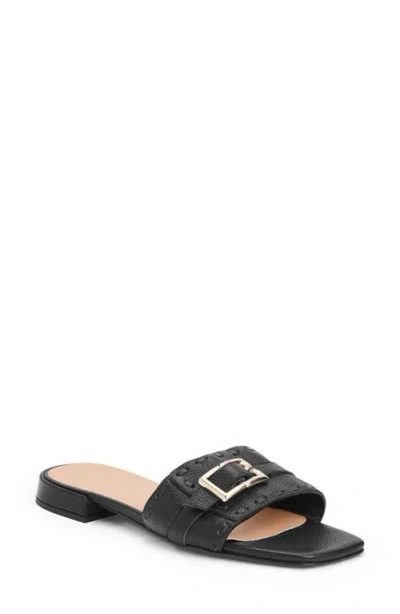 Bruno Magli Bellini Buckle Strap Slide Sandal In Black