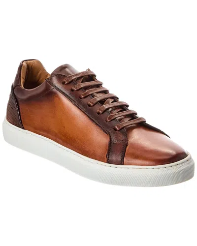Bruno Magli Beto Leather Sneaker In Brown