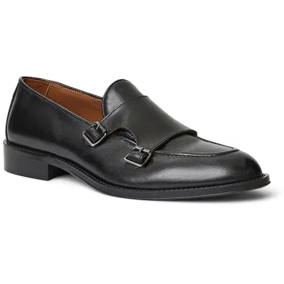 Bruno Magli Biagio Mens Buckle Leather Monk Shoes In Black