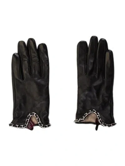 Pre-owned Bruno Magli Black Leather Gloves