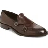 Bruno Magli Men's Biagio Leather Double Monk Loafers In Brown
