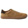 Bruno Magli Bono Sneakers Men's Us 7 Brown Cognac Suede Lifestyle Shoes Khd834 In Brown