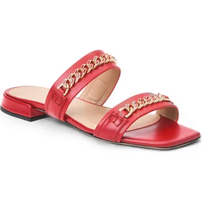 Bruno Magli Brunella Slide Sandal In Red
