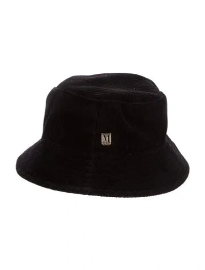 Pre-owned Bruno Magli Bucket Hat W/tags In Black