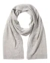 Bruno Magli Cable Border Cashmere Scarf In Gray