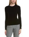 Bruno Magli Classic Crewneck Wool & Cashmere-blend Sweater In Black