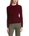 Bruno Magli Cable Crewneck Wool & Cashmere-blend Sweater In Red