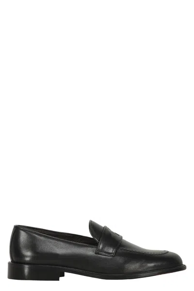 Bruno Magli Calfskin Loafers In Black
