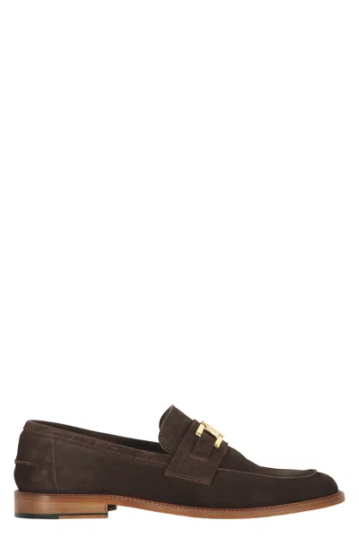 Bruno Magli Calfskin Loafers In Brown