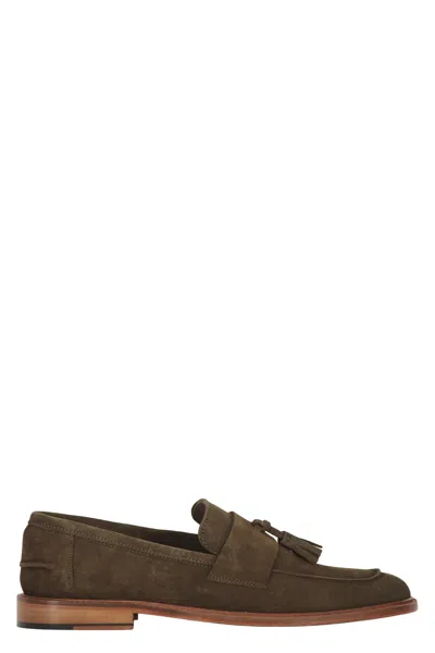 Bruno Magli Calfskin Loafers In Brown