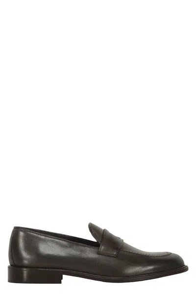 Bruno Magli Calfskin Loafers In Brown